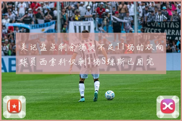 美记盘点剩余场次不足11场的双向球员西索科仅剩1场S琼斯已用完